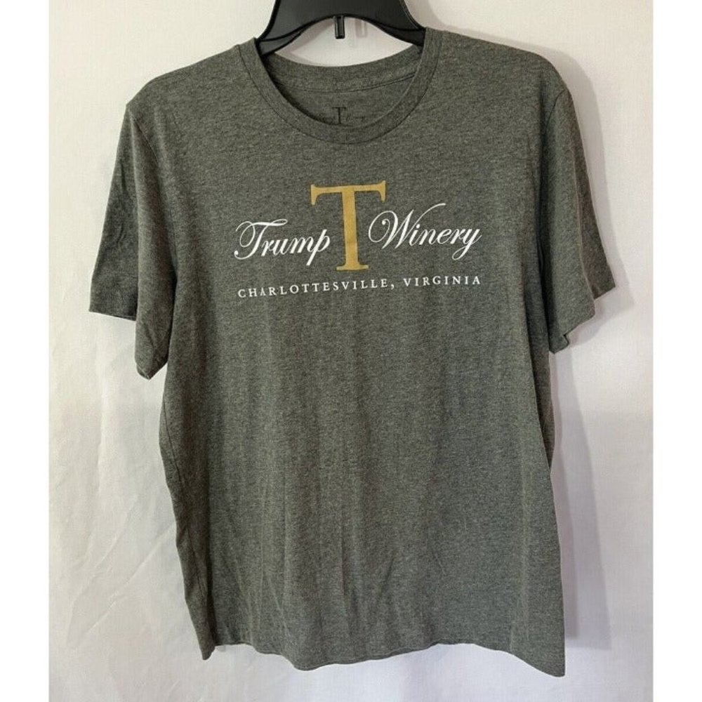 Donald Trump, Trump Winery Charlottesville Virginia Grey T-Shirt Size Large EUC